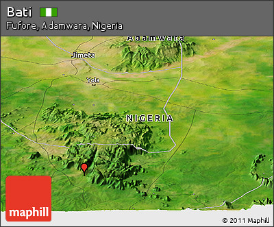 Satellite Panoramic Map of Bati