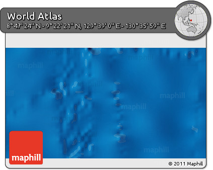 Physical 3D Map of the Area around 9° 4' 52" N, 130° 7' 30" E