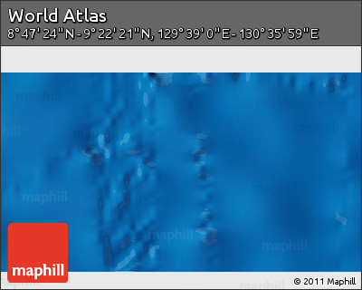 Physical 3D Map of the Area around 9° 4' 52" N, 130° 7' 30" E