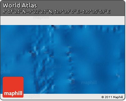 Physical 3D Map of the Area around 9° 4' 52" N, 130° 7' 30" E