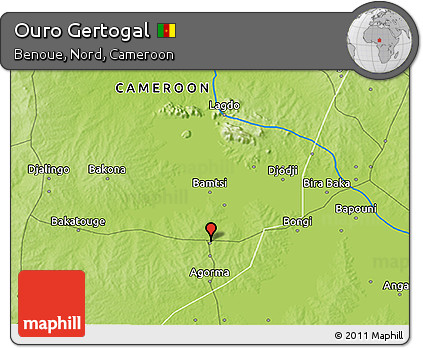 Physical 3D Map of Ouro Gertogal