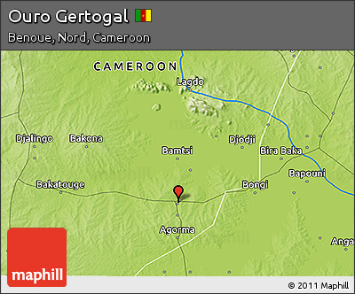 Physical 3D Map of Ouro Gertogal