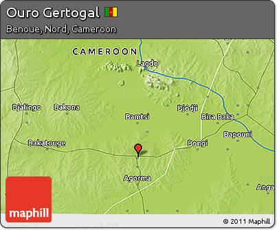 Physical 3D Map of Ouro Gertogal