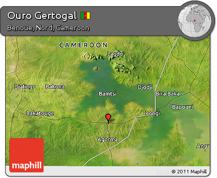 Satellite 3D Map of Ouro Gertogal