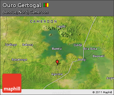 Satellite 3D Map of Ouro Gertogal