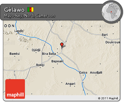 Shaded Relief 3D Map of Gélawo