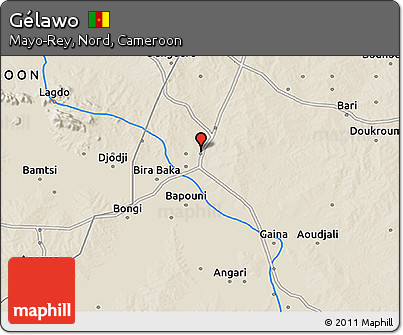 Shaded Relief 3D Map of Gélawo