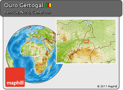 Physical Location Map of Ouro Gertogal