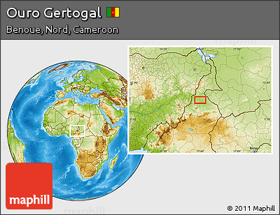Physical Location Map of Ouro Gertogal