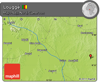 Physical Map of Louggé