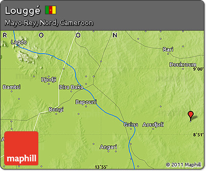 Physical Map of Louggé