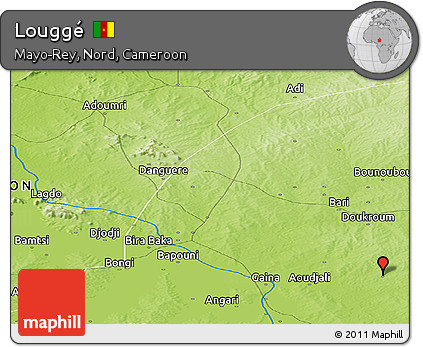 Physical Panoramic Map of Louggé