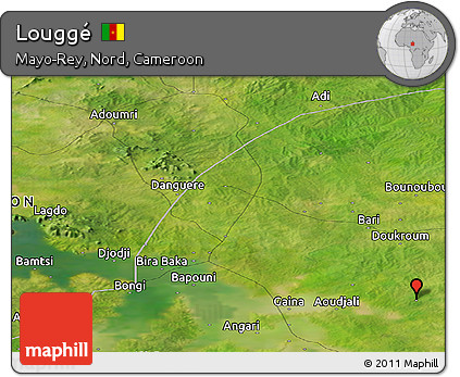 Satellite Panoramic Map of Louggé