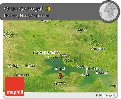 Satellite Panoramic Map of Ouro Gertogal