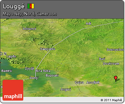Satellite Panoramic Map of Louggé