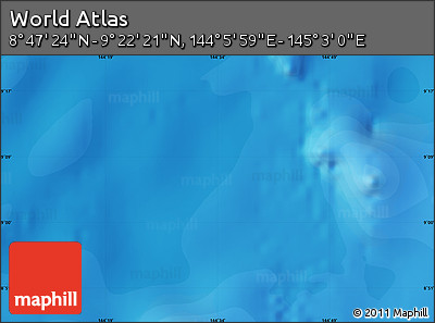 Political Map of the Area around 9° 4' 52" N, 144° 34' 29" E