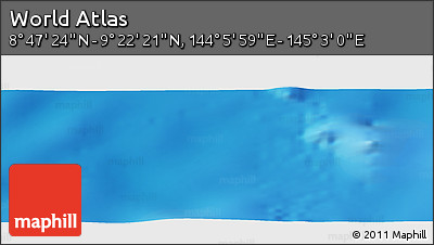 Physical Panoramic Map of the Area around 9° 4' 52" N, 144° 34' 29" E