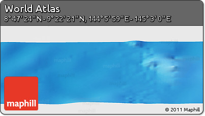 Physical Panoramic Map of the Area around 9° 4' 52" N, 144° 34' 29" E
