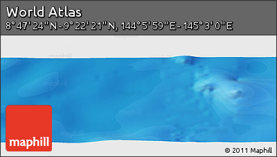 Political Panoramic Map of the Area around 9° 4' 52" N, 144° 34' 29" E
