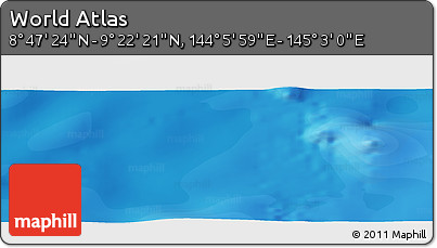 Political Panoramic Map of the Area around 9° 4' 52" N, 144° 34' 29" E