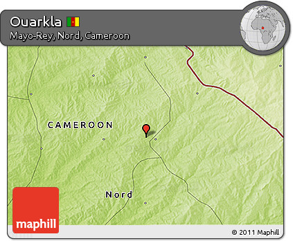 Physical 3D Map of Ouarkla
