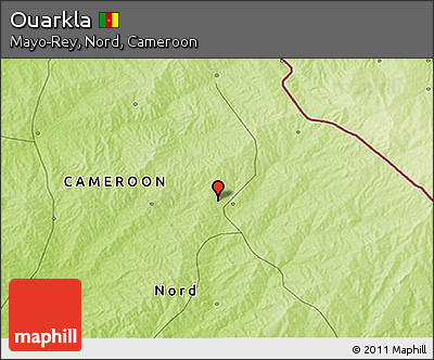 Physical 3D Map of Ouarkla