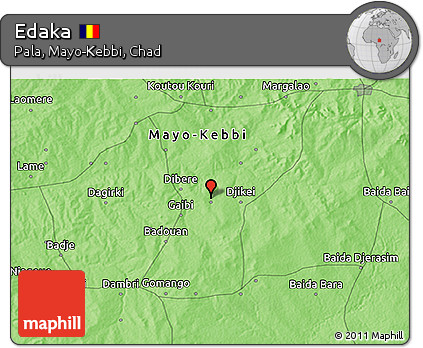Political 3D Map of Edaka