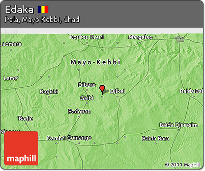 Political 3D Map of Edaka