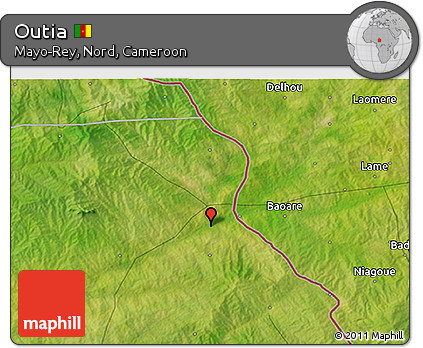 Satellite 3D Map of Outia