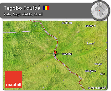Satellite 3D Map of Tagobo Foulbé