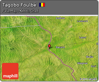 Satellite 3D Map of Tagobo Foulbé