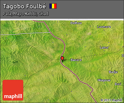 Satellite 3D Map of Tagobo Foulbé