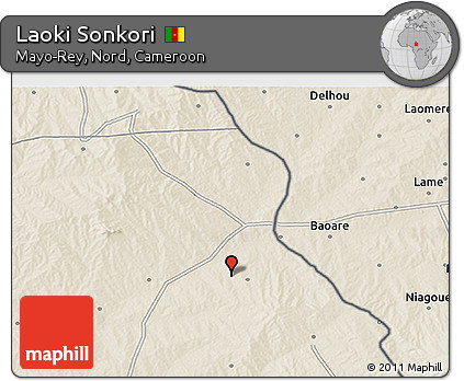 Shaded Relief 3D Map of Laoki Sonkori