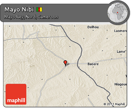 Shaded Relief 3D Map of Mayo Nibi