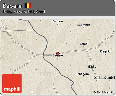 Shaded Relief 3D Map of Baoaré