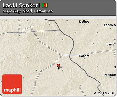 Shaded Relief 3D Map of Laoki Sonkori