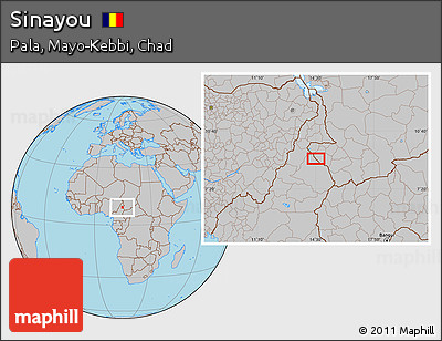 Gray Location Map of Sinayou