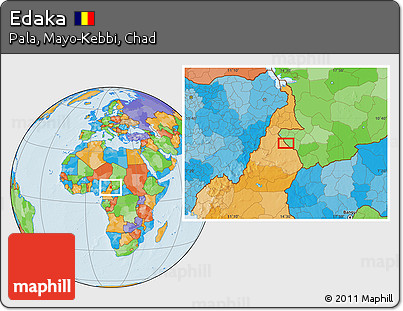 Political Location Map of Edaka