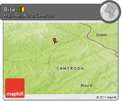 Physical Panoramic Map of Bisé