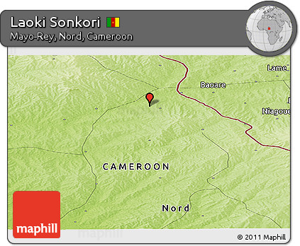 Physical Panoramic Map of Laoki Sonkori