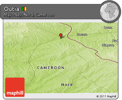 Physical Panoramic Map of Outia