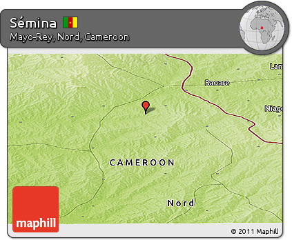 Physical Panoramic Map of Sémina