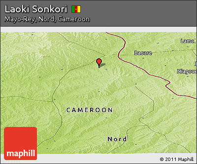 Physical Panoramic Map of Laoki Sonkori