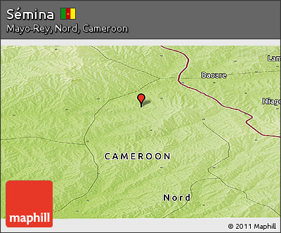 Physical Panoramic Map of Sémina