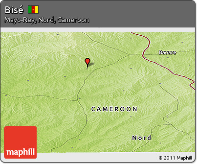 Physical Panoramic Map of Bisé