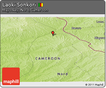 Physical Panoramic Map of Laoki Sonkori