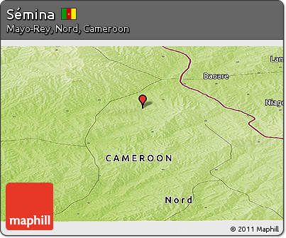 Physical Panoramic Map of Sémina