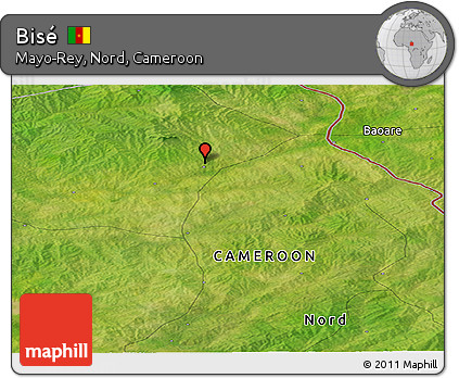 Satellite Panoramic Map of Bisé