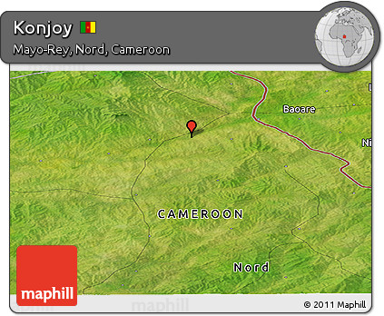 Satellite Panoramic Map of Konjoy