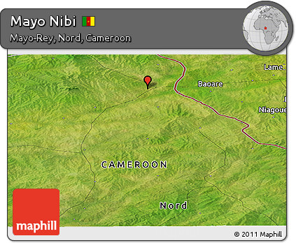 Satellite Panoramic Map of Mayo Nibi
